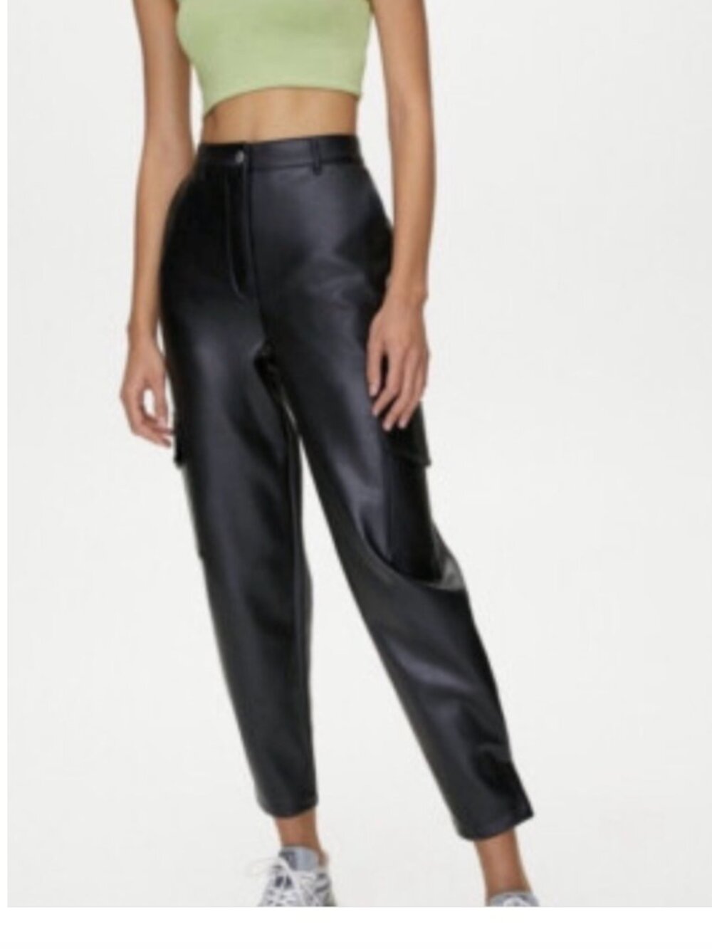 Aritzia faux leather high rise pants
